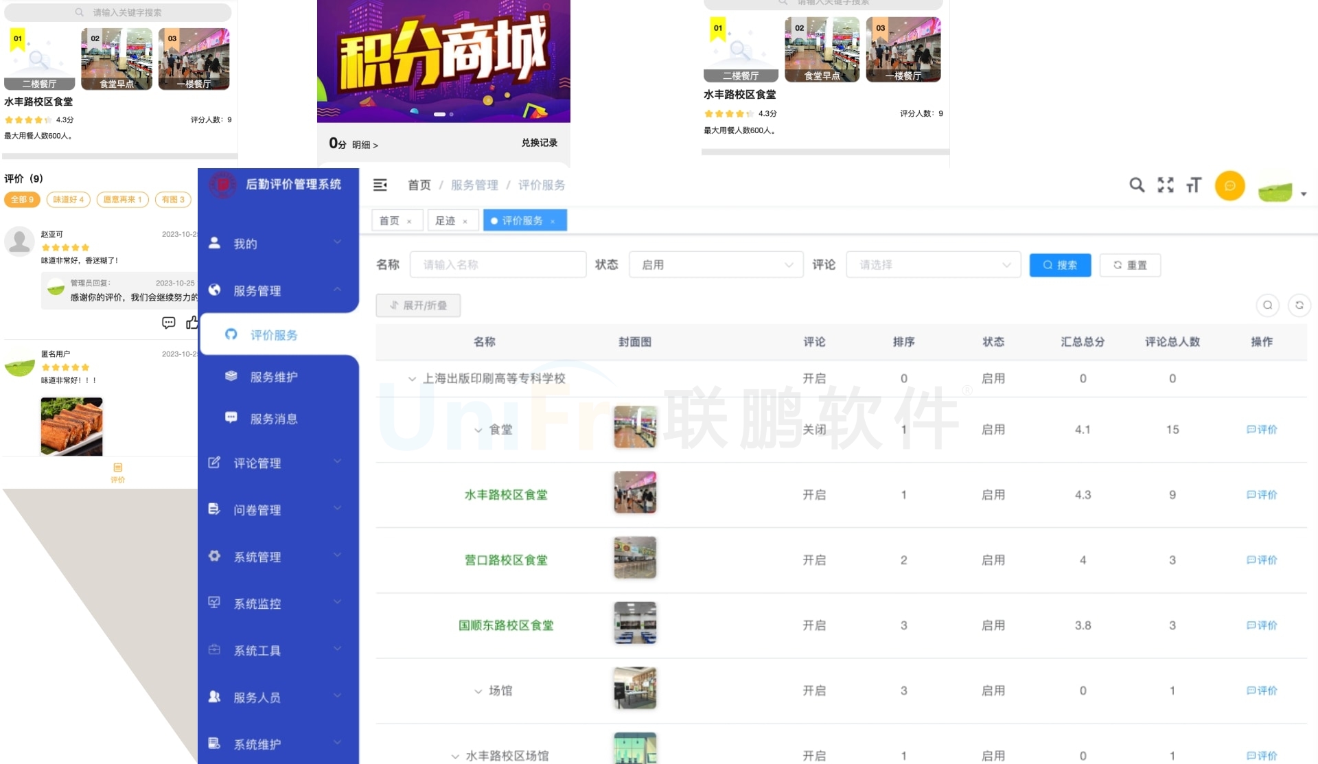 高校后勤服务评价